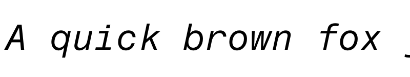 Preview of Fragment Mono Italic font