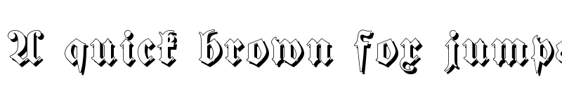 Preview of Fraktur Shadowed Regular font