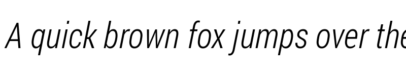 Preview of Franco Light Italic font