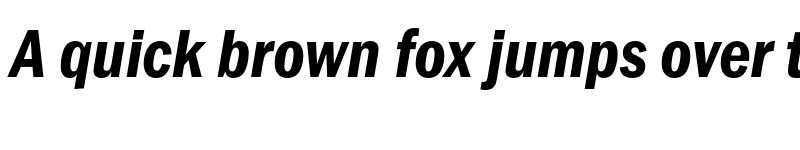 Preview of FranklinGothic URW Cond Demi Italic font