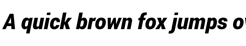 Preview of Franko Black Italic font