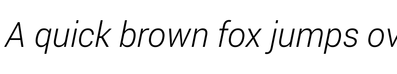 Preview of Franko Light Italic font