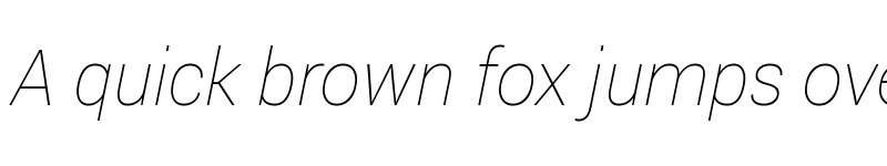 Preview of Franko Thin Italic font