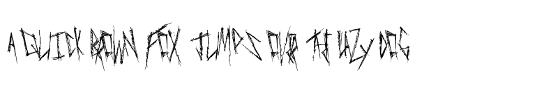 Preview of FreakyManor Regular font