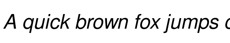 Preview of FreeSans Oblique font