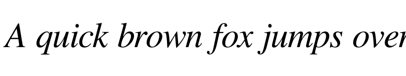 Preview of FreeSerif Italic font