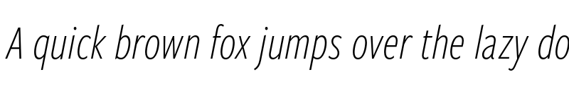 Preview of FreightSansCmpPro Light Italic font