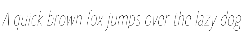 Preview of FreightSansHCmpPro Hairline Ita font