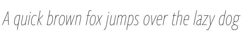 Preview of FreightSansHCmpPro Thin Ita font