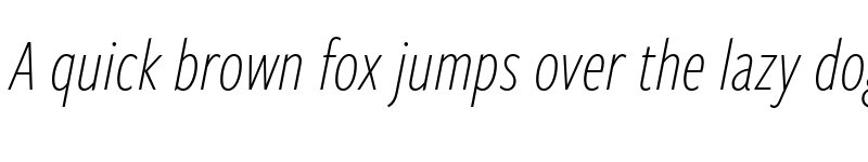 Preview of FreightSansHCmpPro XLight Ita font