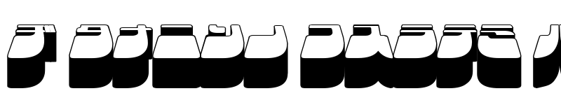 Preview of Frigate Katakana - 3D Regular font