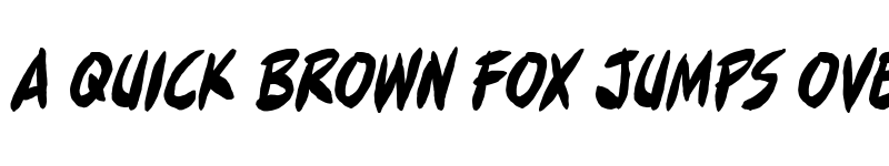 Preview of Full Bleed BB Italic font