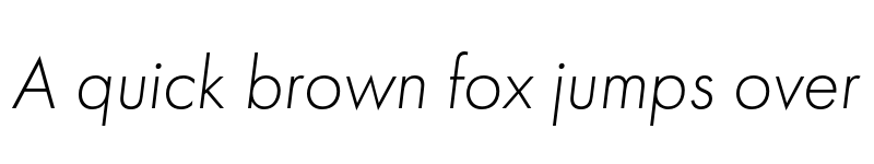 Preview of Futura PT Light Oblique font
