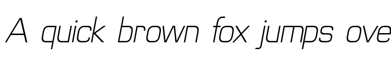 Preview of Futurette ExtraLight Oblique font