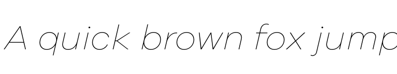 Preview of Galano Grotesque Thin Italic font