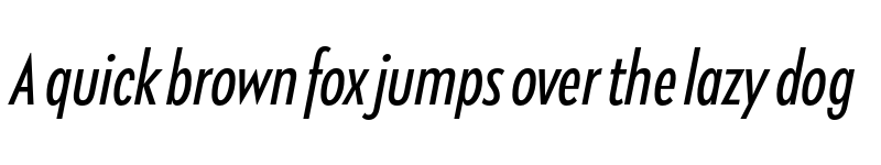 Preview of Galatea Condensed Italic font