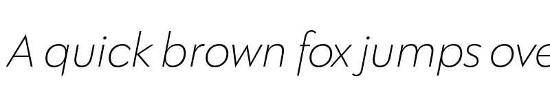 Preview of Galatea Extralight Italic font