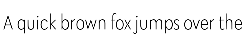 Preview of Galatea ExtraLight Narrow font