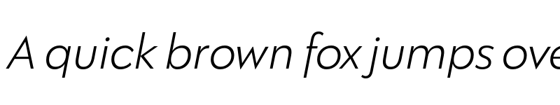 Preview of Galatea Light Italic font