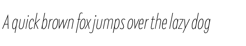 Preview of Galatea Thin Condensed Italic font