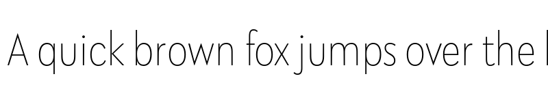 Preview of Galatea Thin Narrow font