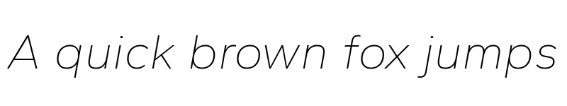 Preview of Gantari Thin Italic font