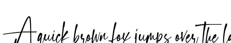 Preview of Gantelline Signature Regular font