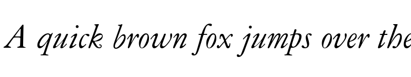 Preview of Garamond US Italic font