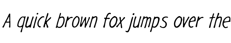 Preview of Gargle Condensed Italic font