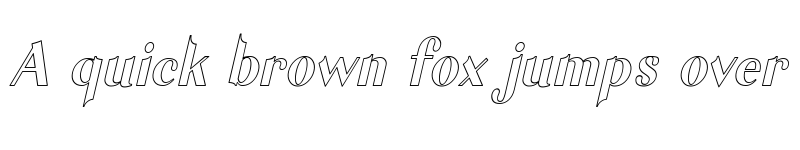 Preview of Garlic Outline Italic font