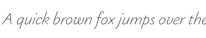 Preview of Gaultier ExtraLight Italic font