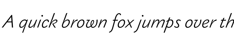 Preview of Gaultier Light Italic font