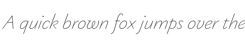 Preview of Gaultier Thin Italic font