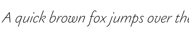 Preview of Gaultier UltraLight Italic font