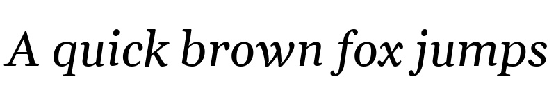 Preview of Gelasio Italic font