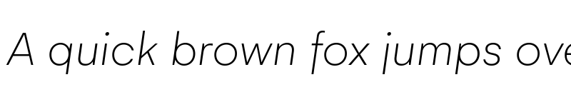 Preview of Gelion Thin Italic font
