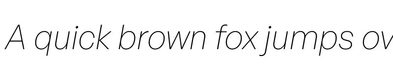 Preview of General Sans Extralight Italic font