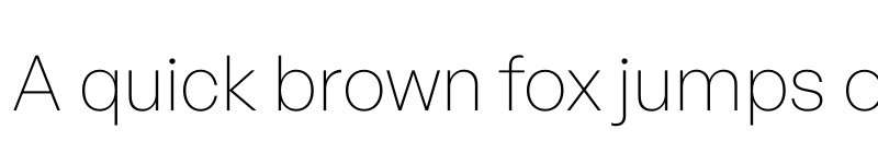 Preview of General Sans Extralight font