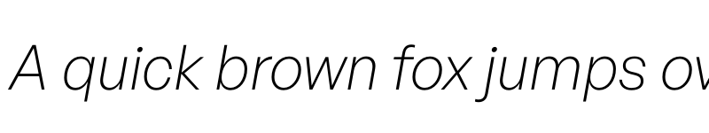 Preview of General Sans Light Italic font