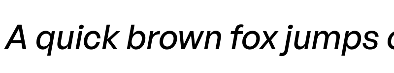 Preview of General Sans Medium Italic font