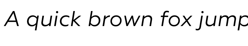 Preview of Geoform Italic font