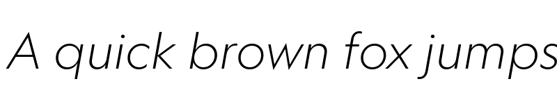 Preview of Geograph Light Italic font