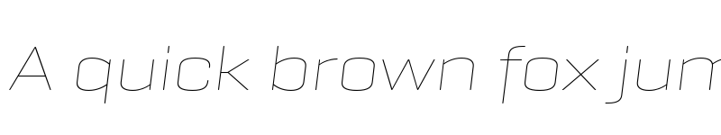 Preview of Geogrotesque Ext TRIAL Thin Italic font