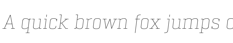 Preview of Geogrotesque Slab TRIAL Thin Italic font