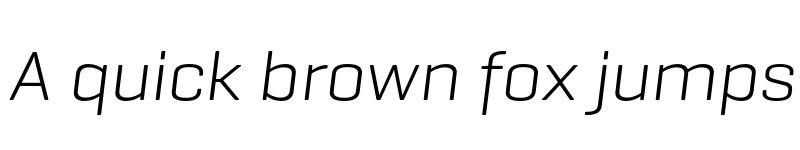 Preview of Geogrotesque Wide TRIAL Light Italic font