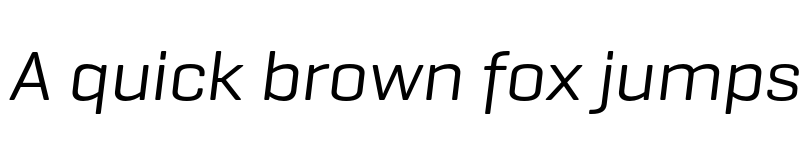 Preview of Geogrotesque Wide TRIAL Regular Italic font