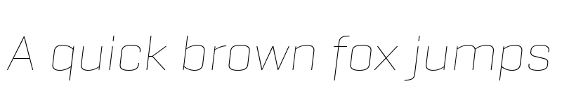 Preview of Geogrotesque Wide TRIAL Thin Italic font