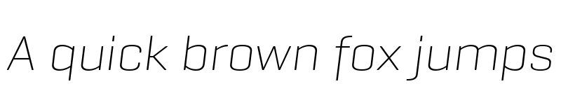 Preview of Geogrotesque Wide TRIAL UltraLight Italic font