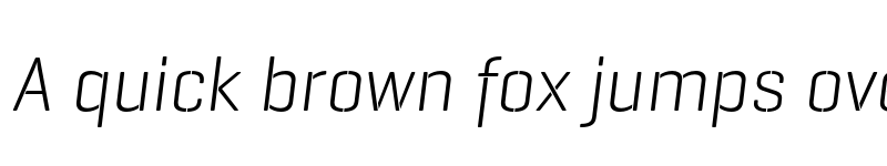 Preview of GeogrotesqueStencil A TRIAL Light Italic font