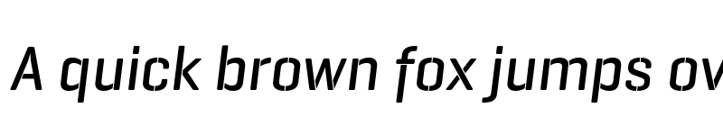 Preview of GeogrotesqueStencil A TRIAL Medium Italic font